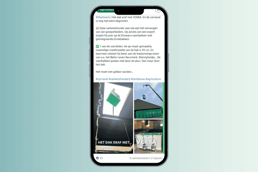 VERBA DOOR NOOR LinkedIn post